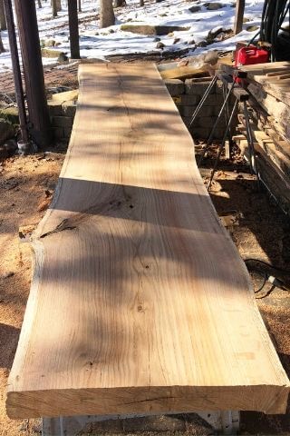 Live edge bar prepared to be brought into Chicago taproom