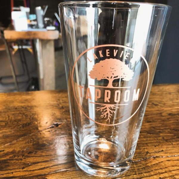 Lakeview Taproom pint glass